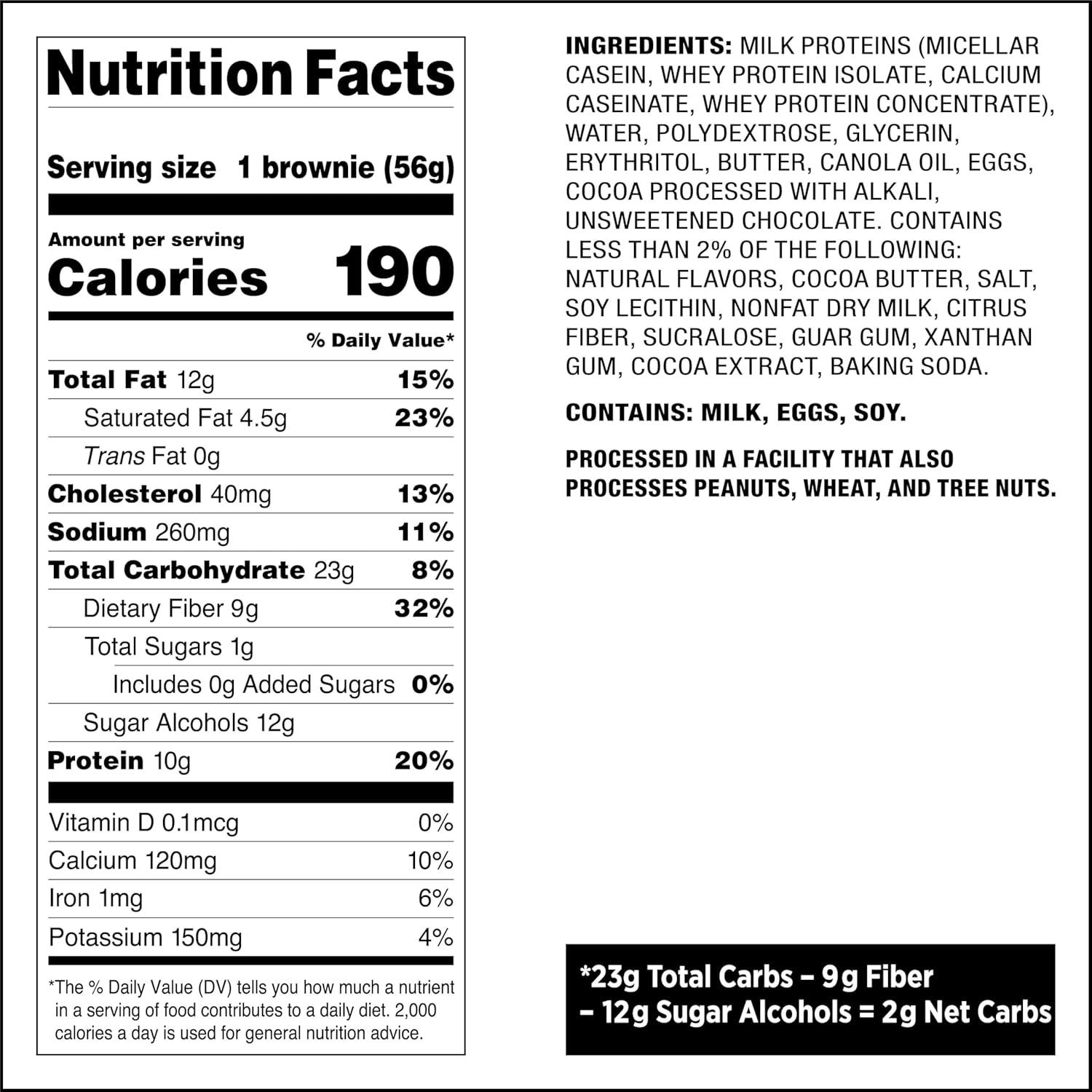 image:imageQuest Nutrition Bake Shop Chocolate Brownies 10g Protein 2g Net Carbs 1g Sugar Protein Snack 10 Count4 Count Pack of 1