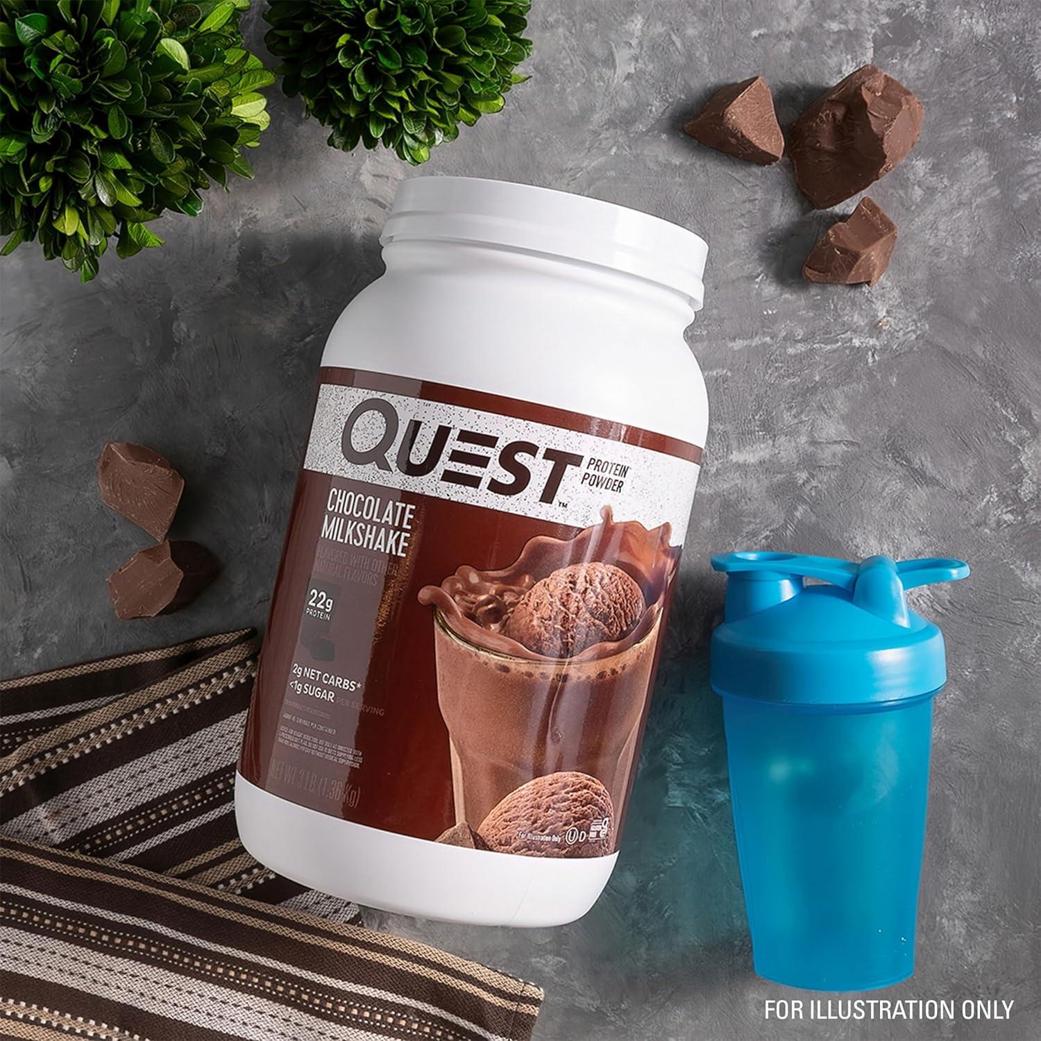 image:imageQuest Nutrition Cinnamon Crunch Protein Powder 20g Protein 2g Net Carb 1g Sugar Low Carb Gluten Free 16 Pound 24 ServingsChocolate Milkshake
