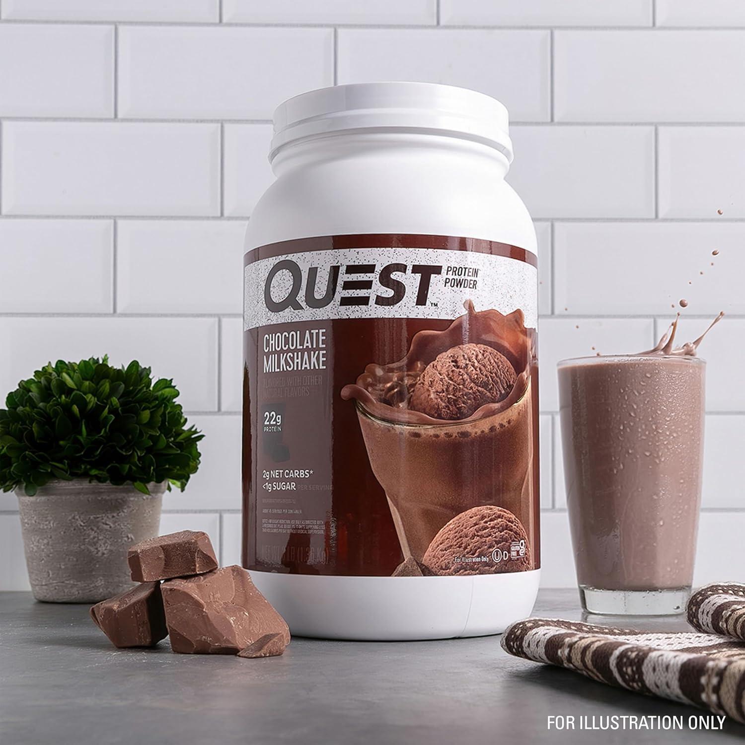 image:imageQuest Nutrition Cinnamon Crunch Protein Powder 20g Protein 2g Net Carb 1g Sugar Low Carb Gluten Free 16 Pound 24 ServingsChocolate Milkshake