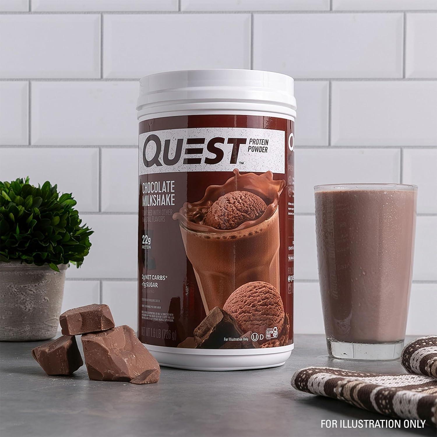 image:imageQuest Nutrition Cinnamon Crunch Protein Powder 20g Protein 2g Net Carb 1g Sugar Low Carb Gluten Free 16 Pound 24 ServingsChocolate Milkshake