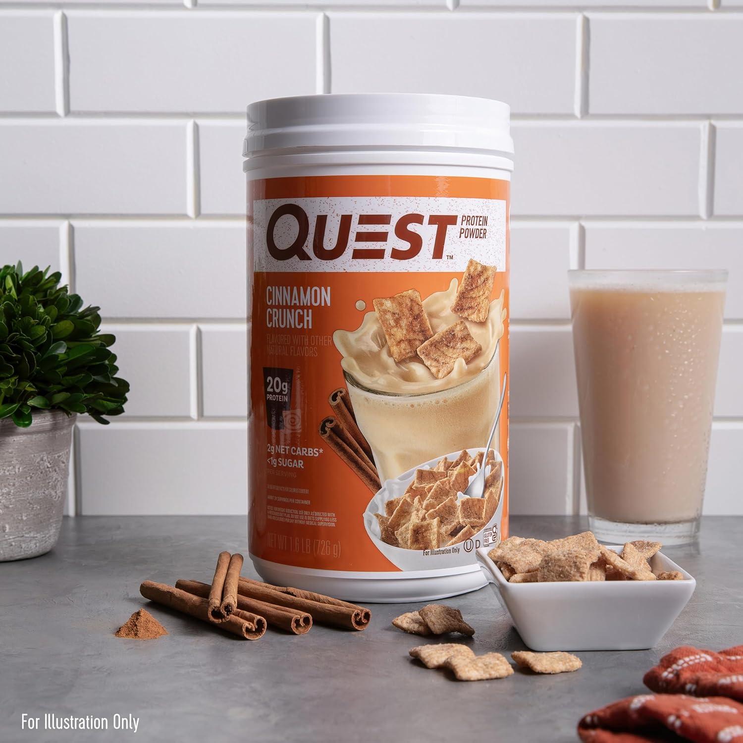 image:imageQuest Nutrition Cinnamon Crunch Protein Powder 20g Protein 2g Net Carb 1g Sugar Low Carb Gluten Free 16 Pound 24 ServingsCinnamon Crunch