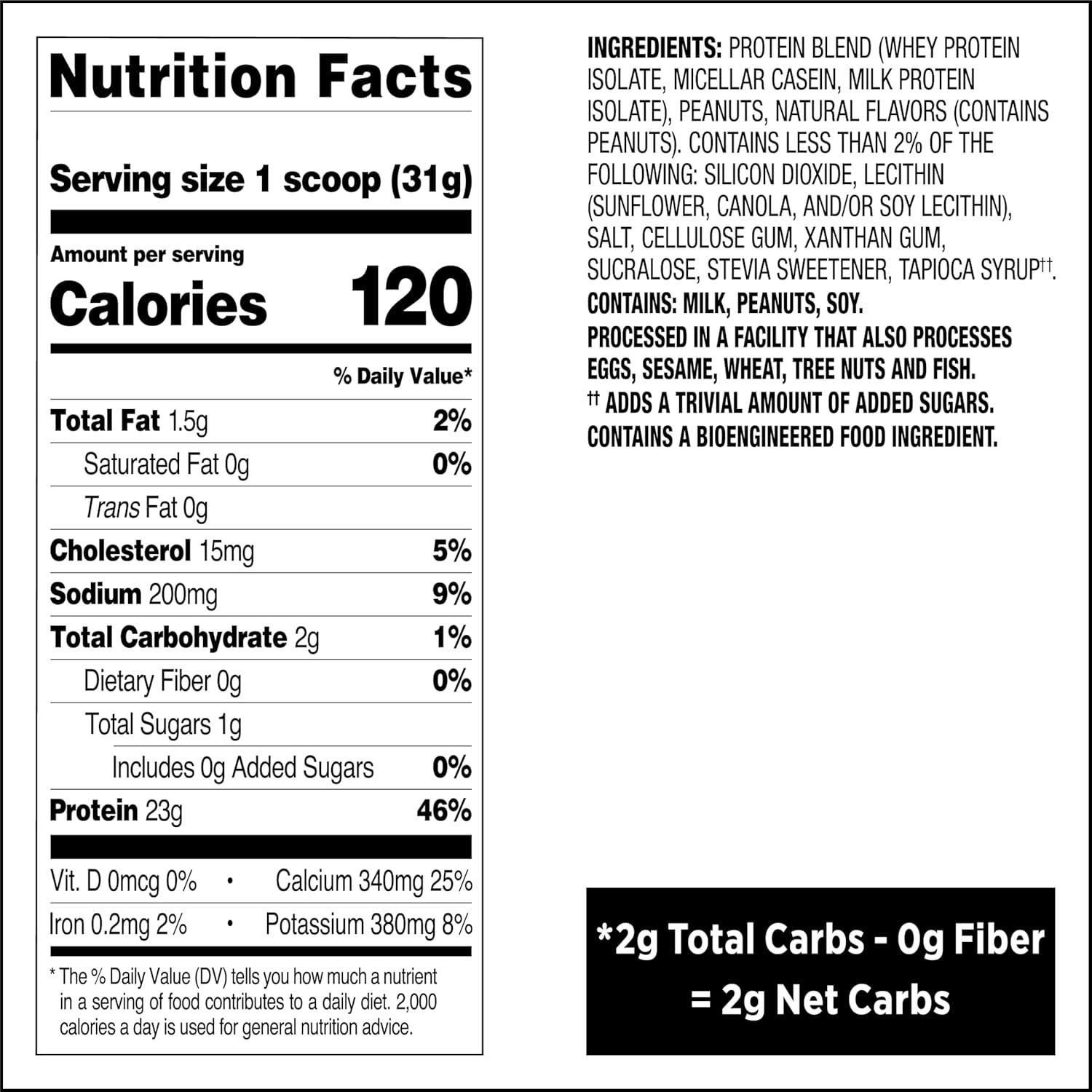 image:imageQuest Nutrition Cinnamon Crunch Protein Powder 20g Protein 2g Net Carb 1g Sugar Low Carb Gluten Free 16 Pound 24 ServingsPeanut Butter
