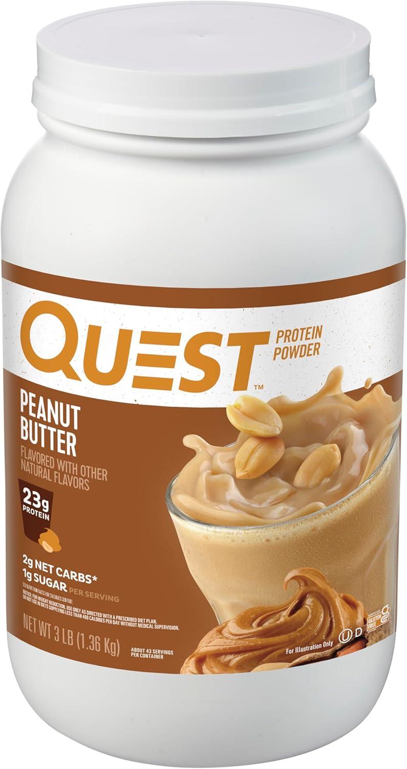 image:imageQuest Nutrition Cinnamon Crunch Protein Powder 20g Protein 2g Net Carb 1g Sugar Low Carb Gluten Free 16 Pound 24 ServingsPeanut Butter
