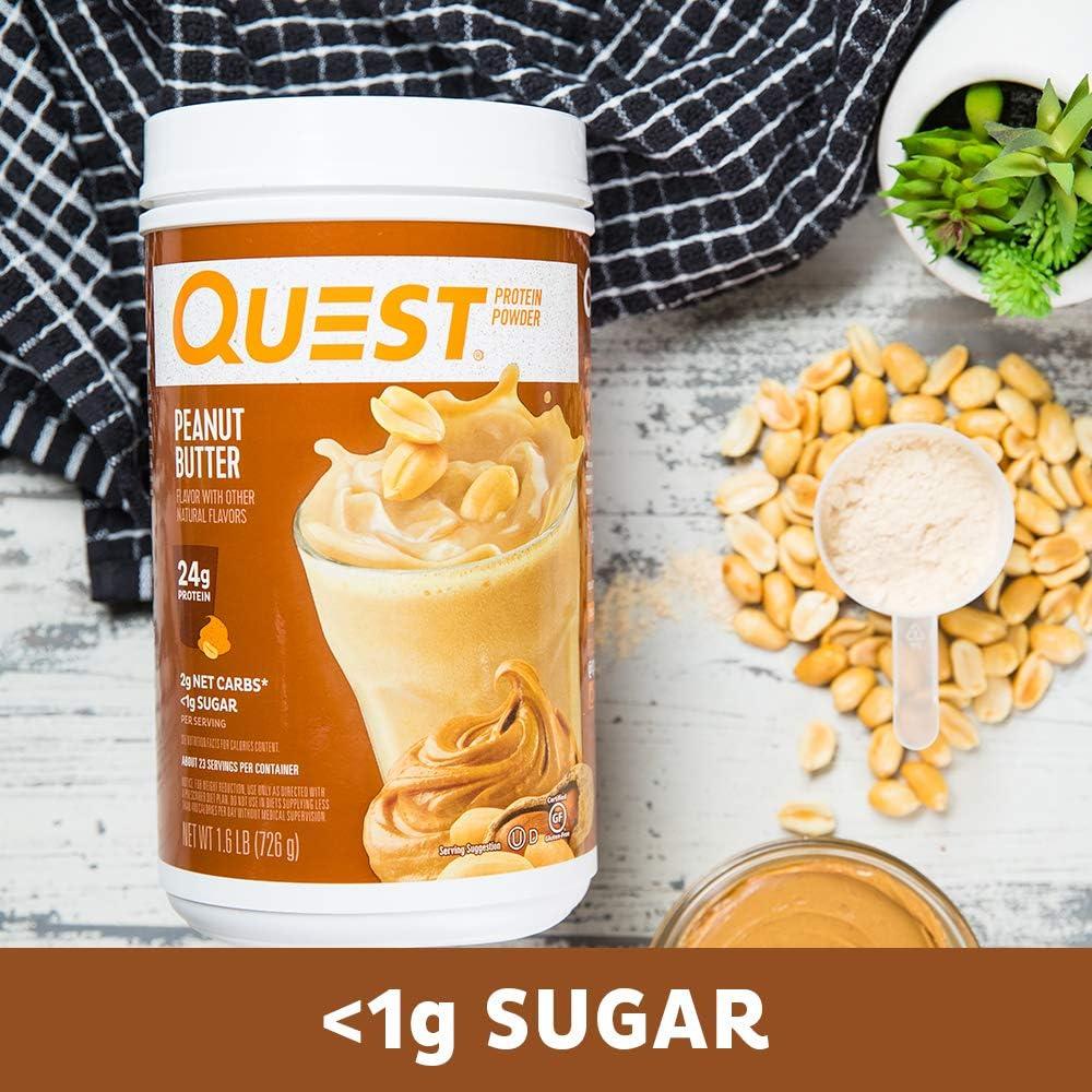 image:imageQuest Nutrition Cinnamon Crunch Protein Powder 20g Protein 2g Net Carb 1g Sugar Low Carb Gluten Free 16 Pound 24 ServingsPeanut Butter