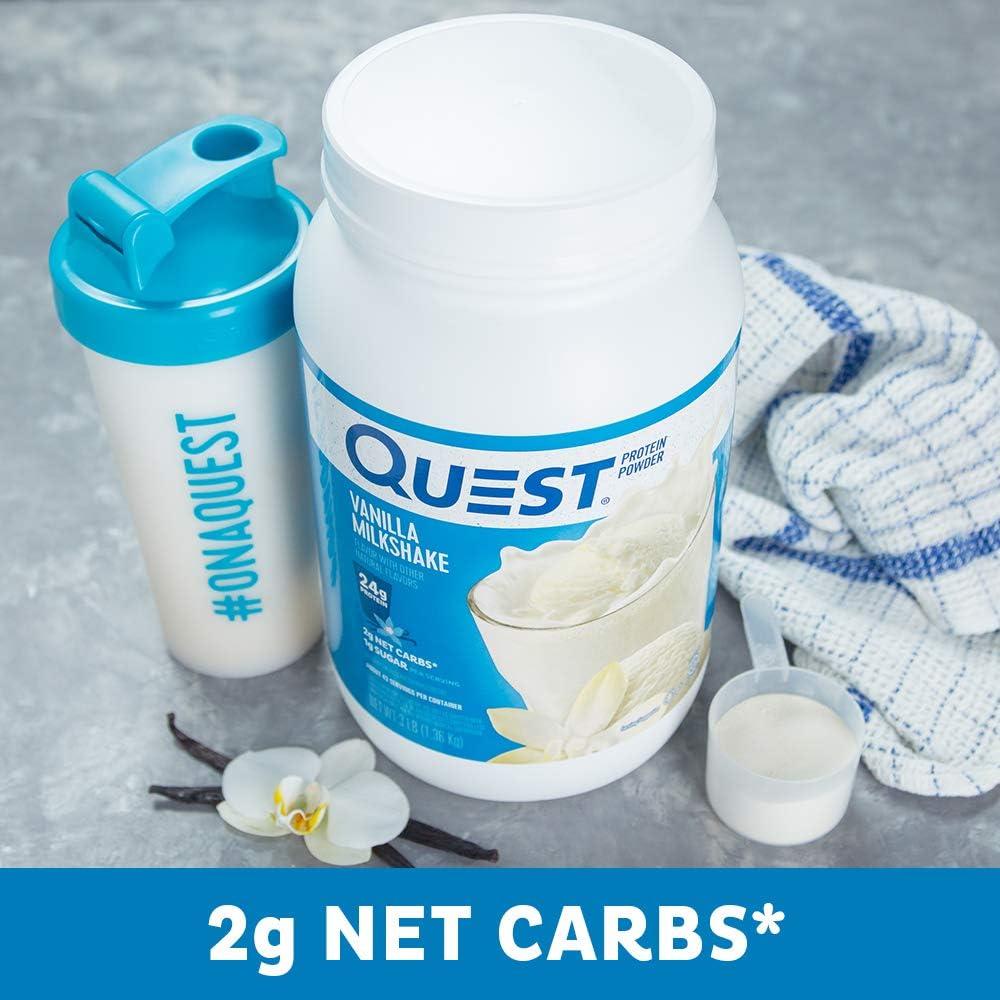 image:imageQuest Nutrition Cinnamon Crunch Protein Powder 20g Protein 2g Net Carb 1g Sugar Low Carb Gluten Free 16 Pound 24 ServingsVanilla Milkshake