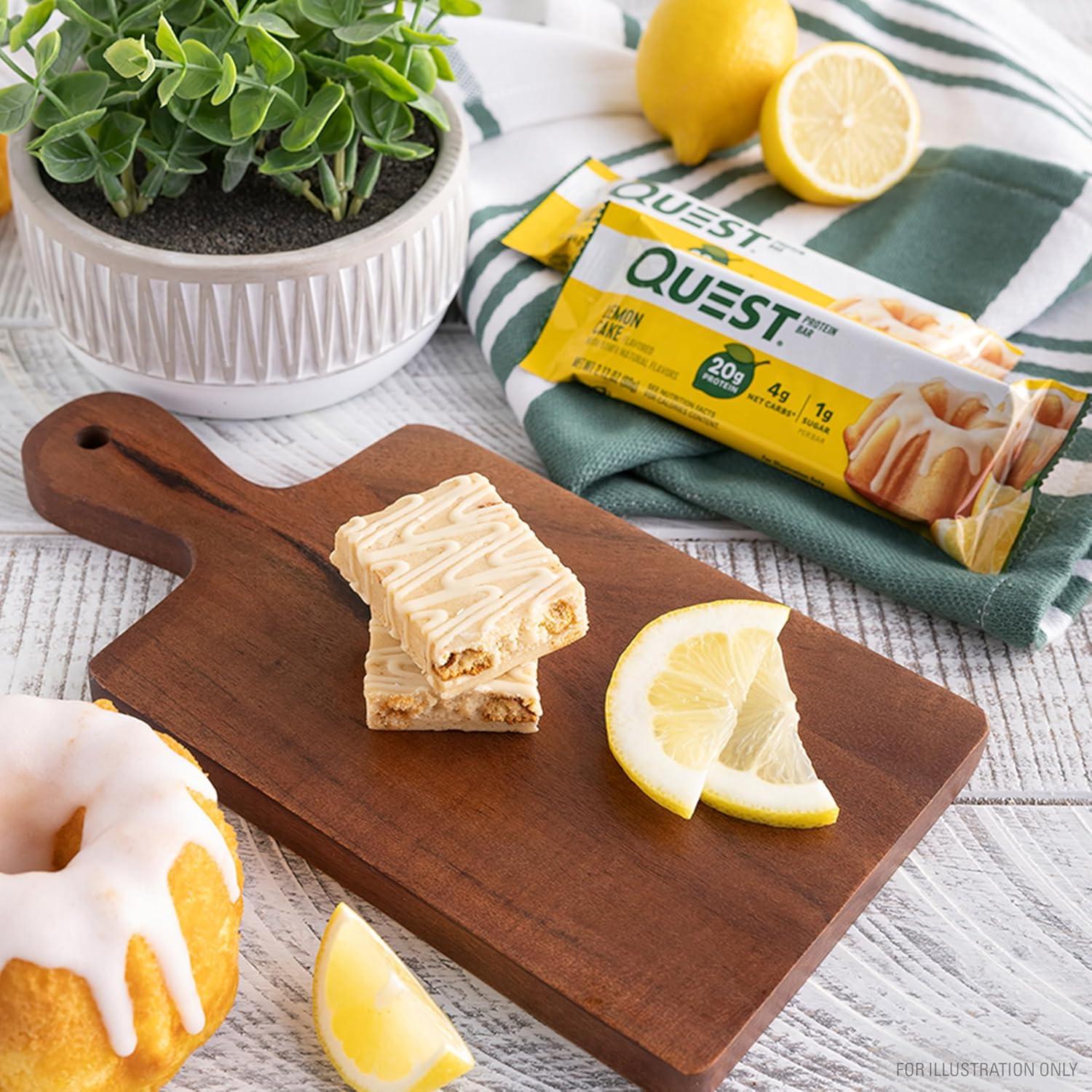 image:imageQuest Nutrition Cookies amp Cream Protein Bars 21g Protein 4g Net Carbs 1g Sugar High Fiber Gluten Free Keto Friendly 4 CountLemon Cake
