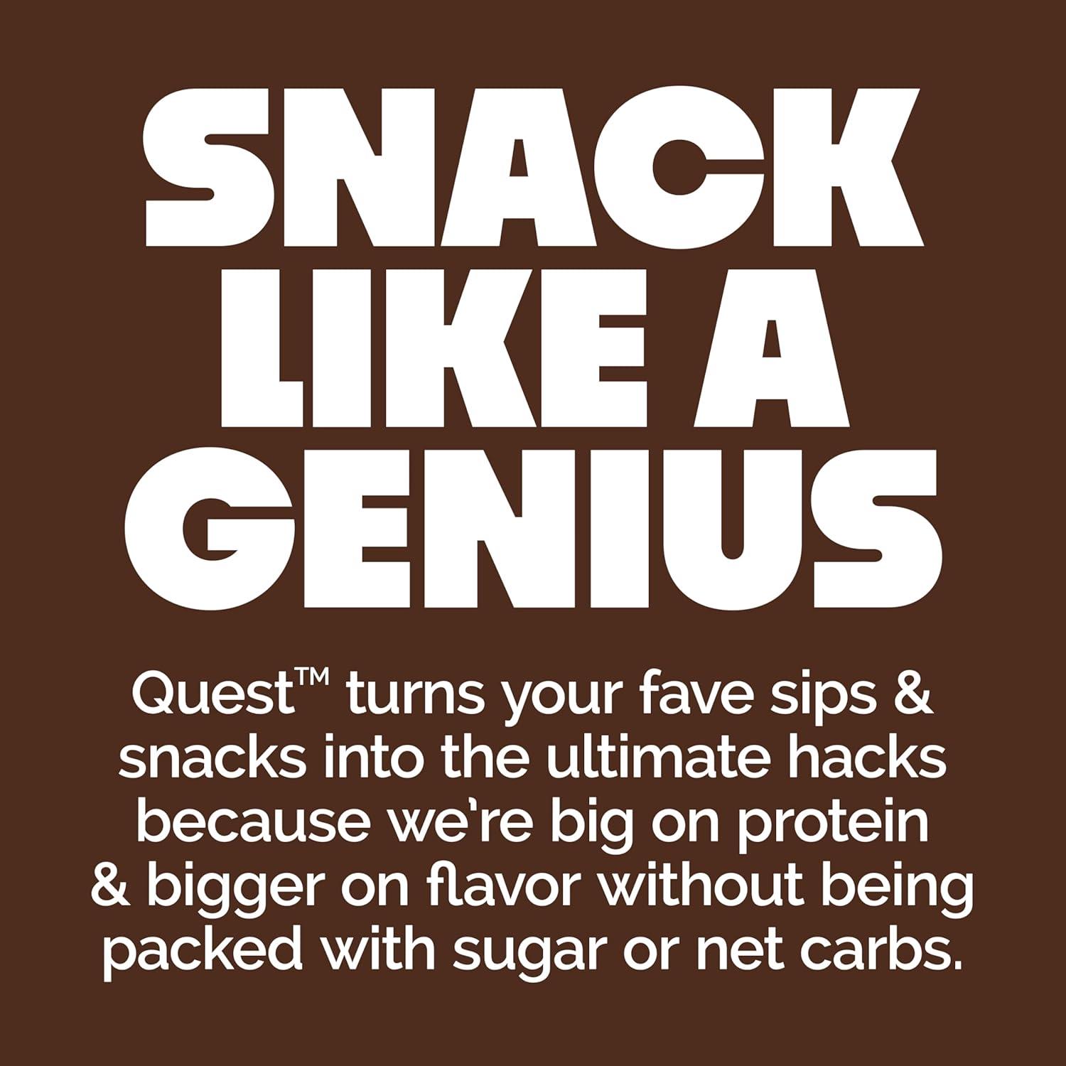 image:imageQuest Nutrition Crispy Cookies amp Cream Hero Protein Bar 18g Protein 1g Sugar 3g Net Carb Gluten Free Protein Snack Keto Friendly 12 CountChocolate Caramel Pecan