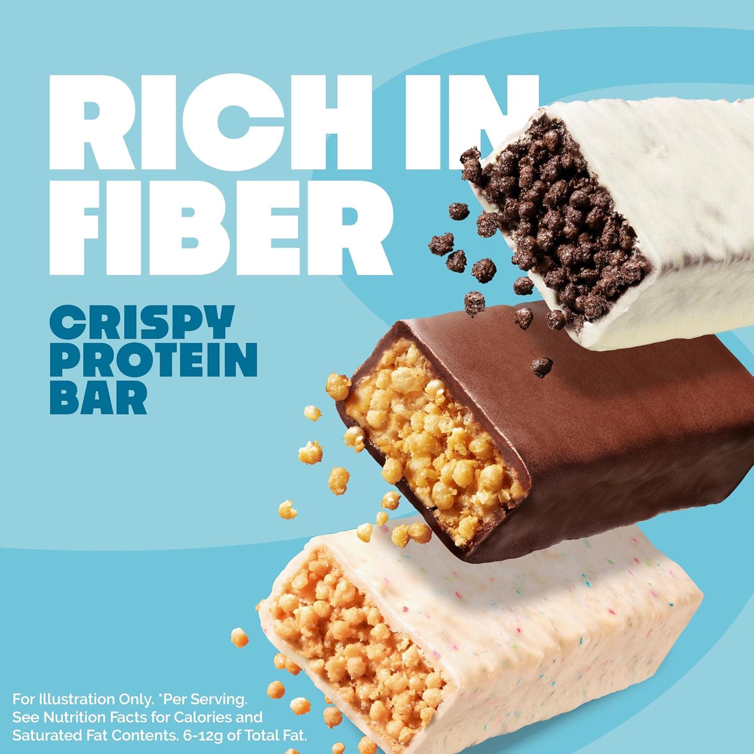 image:imageQuest Nutrition Crispy Cookies amp Cream Hero Protein Bar 18g Protein 1g Sugar 3g Net Carb Gluten Free Protein Snack Keto Friendly 12 CountVariety Pack