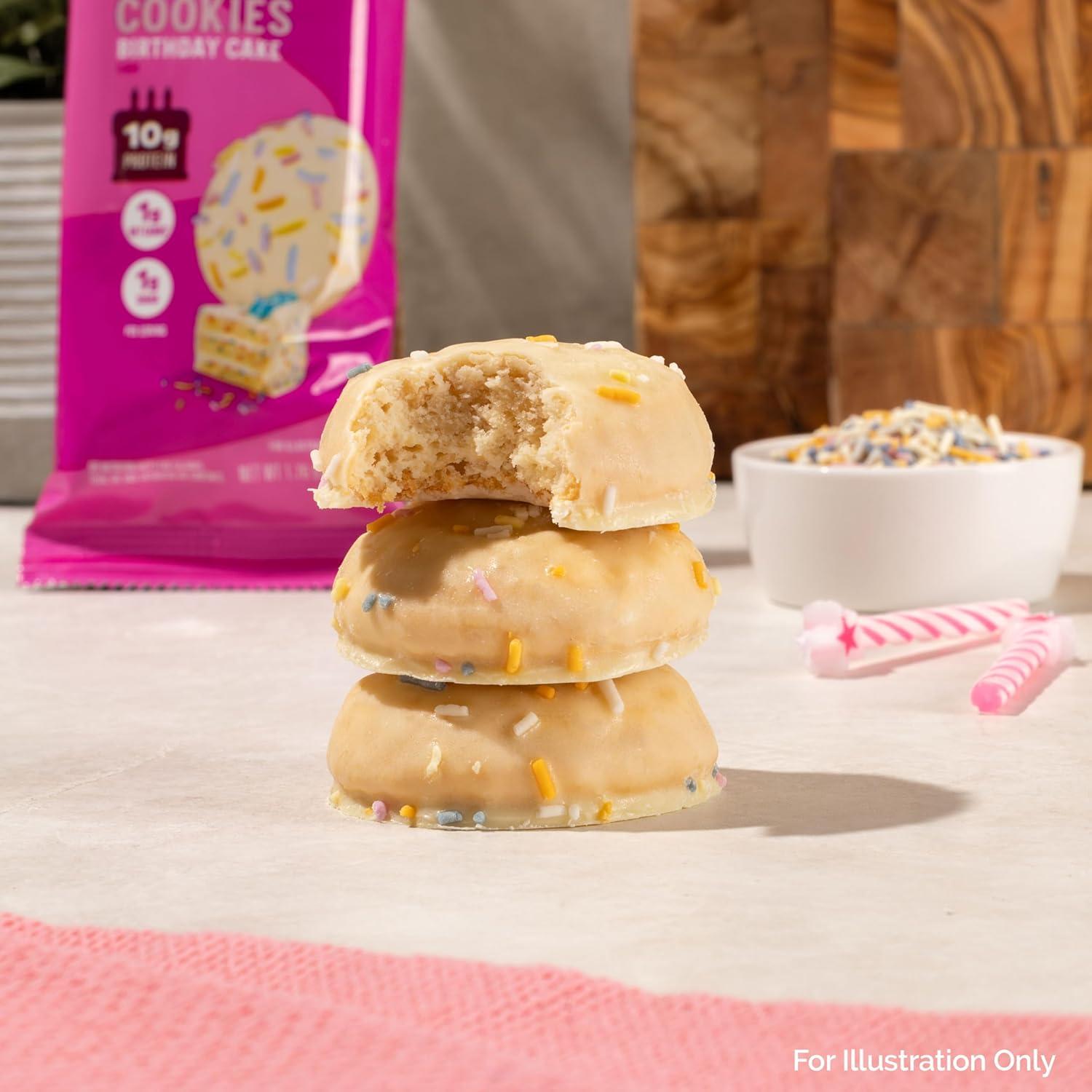 image:imageQuest Nutrition Frosted Protein Cookies Twin Pack Lemon Cake 1g Sugar 10g Protein 2g Net Carbs Gluten Free 16 CookiesBirthday Cake