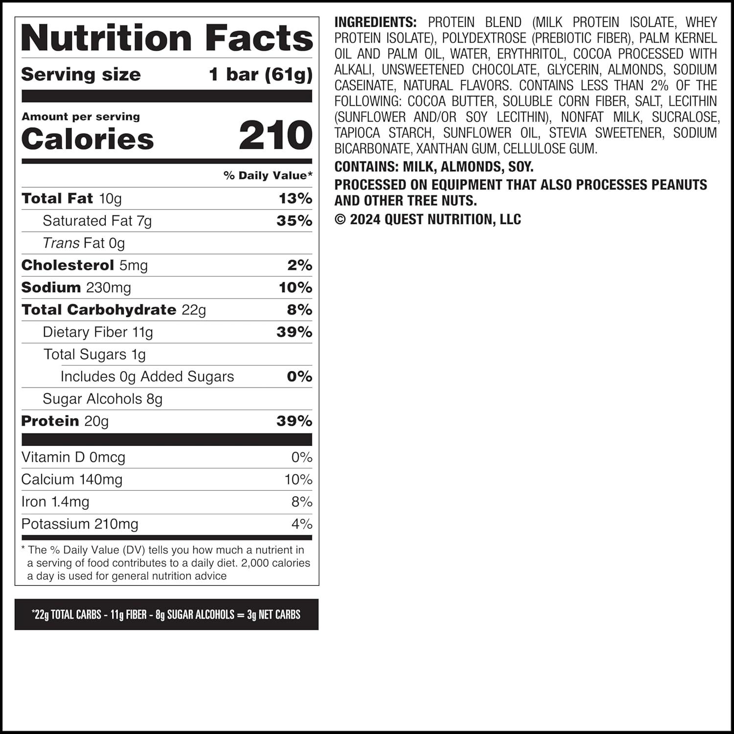 image:imageQuest Nutrition Overload Protein Bars Chocolate Explosion 20g Protein 1g Sugar 3g Net Carbs Gluten Free 12 CountChocolate Explosion