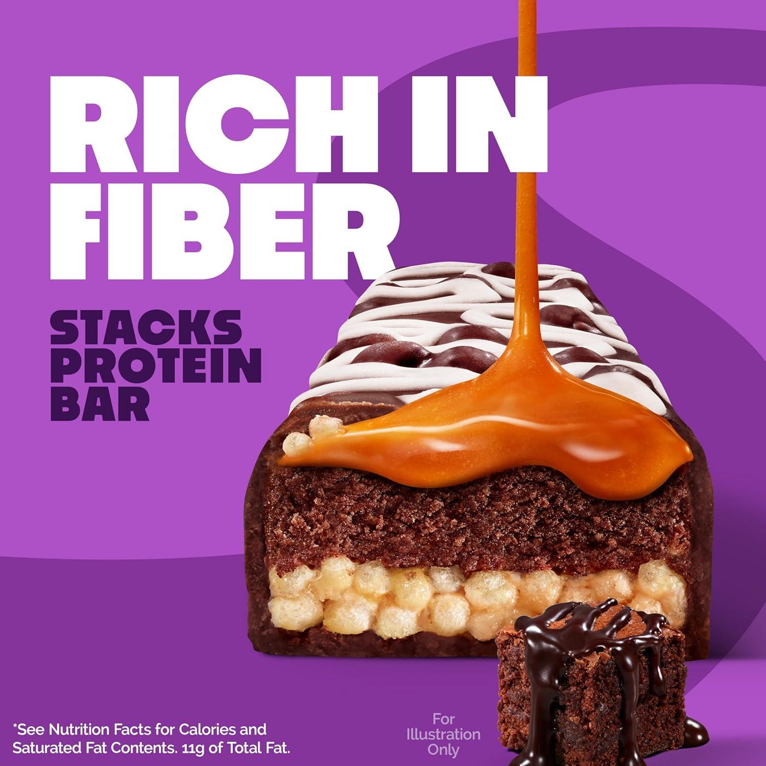 image:imageQuest Nutrition Stacks Protein Bars Brownie a la Mode Flavor 20g Protein 3g Net Carbs 1g Sugar High Fiber Low Sugar Gluten Free 12 CountBrownie a la Mode
