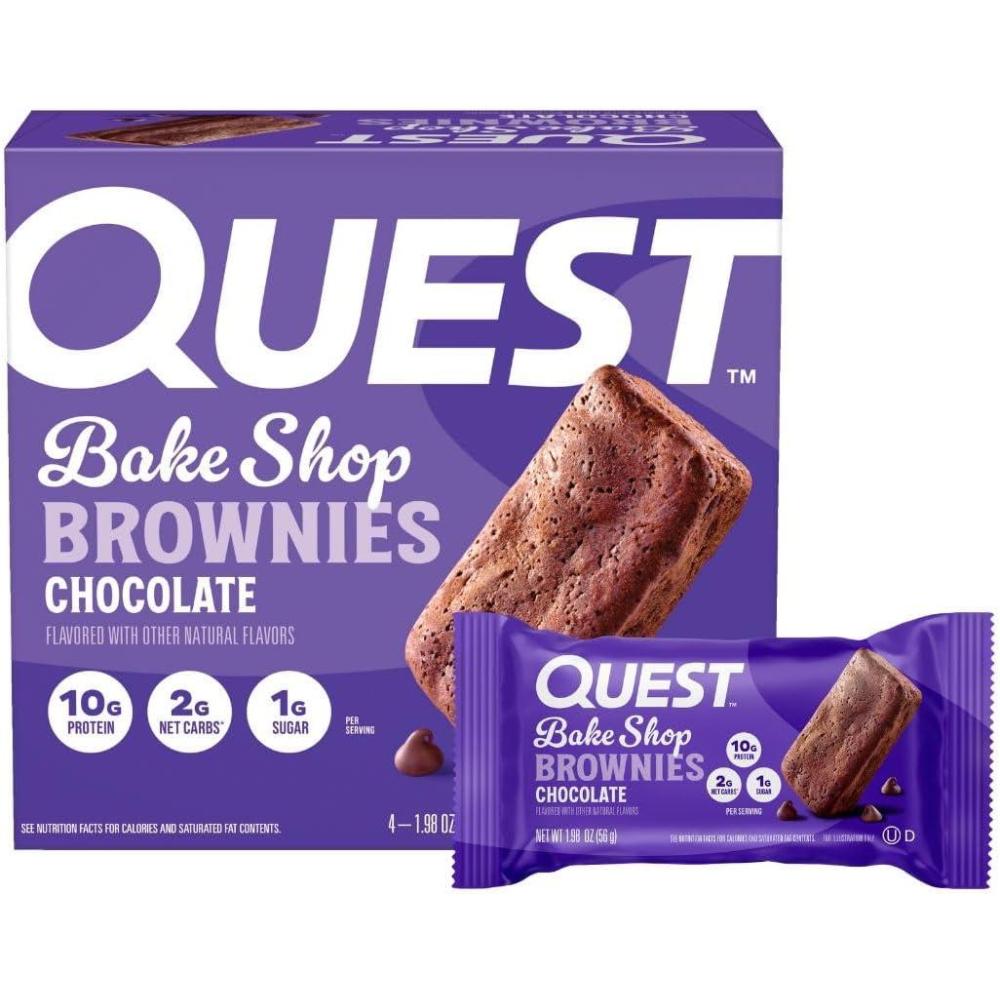 image:imageQuest Nutrition Bake Shop Chocolate Brownies 10g Protein 2g Net Carbs 1g Sugar Protein Snack 10 Count4 Count Pack of 1