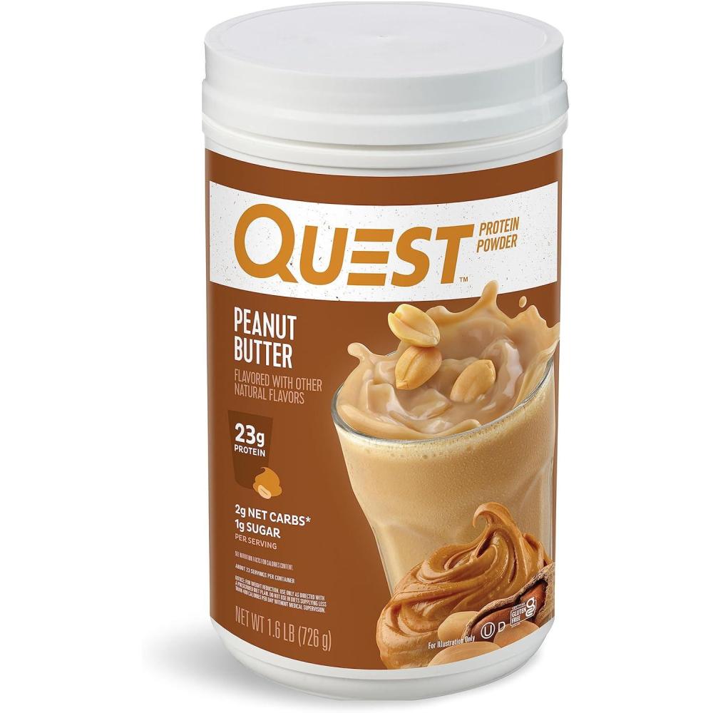 image:imageQuest Nutrition Cinnamon Crunch Protein Powder 20g Protein 2g Net Carb 1g Sugar Low Carb Gluten Free 16 Pound 24 ServingsPeanut Butter