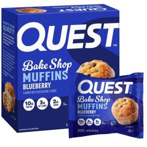 image:imageQuest Nutrition Blueberry Muffin 10g Protein 3g Net Carb 2g Sugar Protein Snack 4 Count4 Count Pack of 1