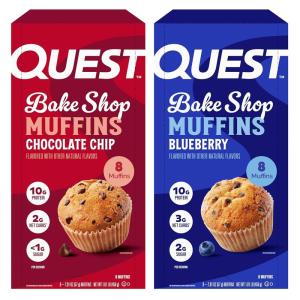 image:imageQuest Nutrition Blueberry Muffin 10g Protein 3g Net Carb 2g Sugar Protein Snack 8 CountBlueberry Muffins  Chocolate Chip Muffins
