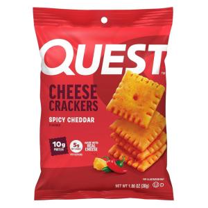 image:imageQuest Nutrition Cheese Crackers Zesty Ranch Flavor 10g Protein 5g Net Carbs High Protein 12 CountSpicy Cheddar
