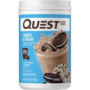 image:imageQuest Nutrition Cinnamon Crunch Protein Powder 20g Protein 2g Net Carb 1g Sugar Low Carb Gluten Free 16 Pound 24 ServingsCookies  Cream