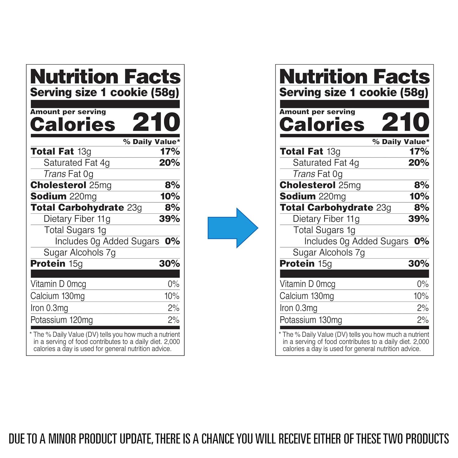 image:imageQuest Nutrition Chocolate Chip Protein Cookie 15g Protein 1g Sugar 2g Net Carbs Keto Friendly High Protein Low Carb 12 CountPeanut Butter