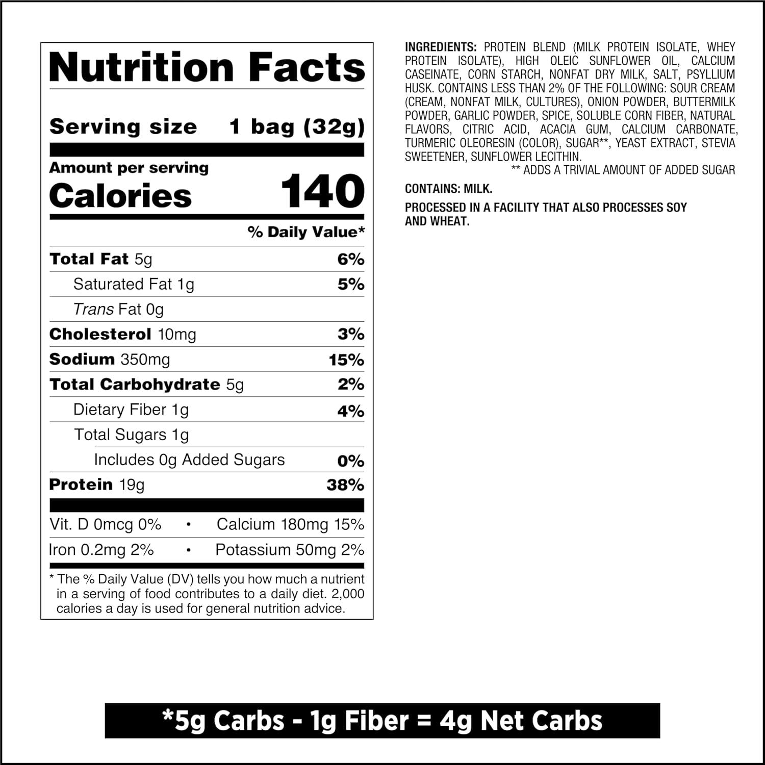 image:imageQuest Nutrition Dill Pickle Flavored Protein Chips 19g Protein 4g Net Carbs Protein Snacks Gluten Free 12 CountBarbecue Cheddar Sour Cream Sour Cream Onion