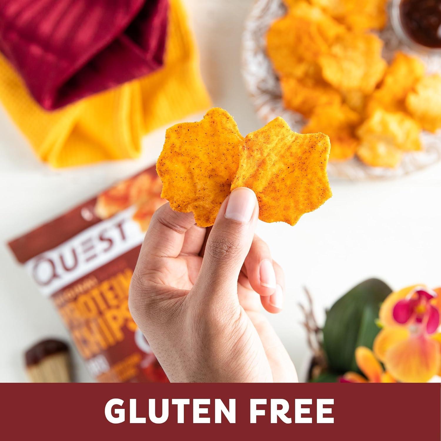 image:imageQuest Nutrition Dill Pickle Flavored Protein Chips 19g Protein 4g Net Carbs Protein Snacks Gluten Free 12 CountBarbecue