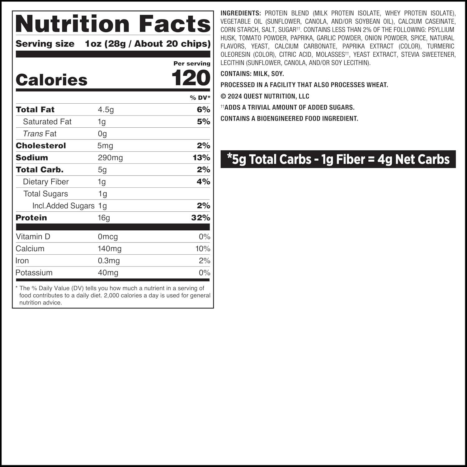 image:imageQuest Nutrition Dill Pickle Flavored Protein Chips 19g Protein 4g Net Carbs Protein Snacks Gluten Free 12 CountBarbecue