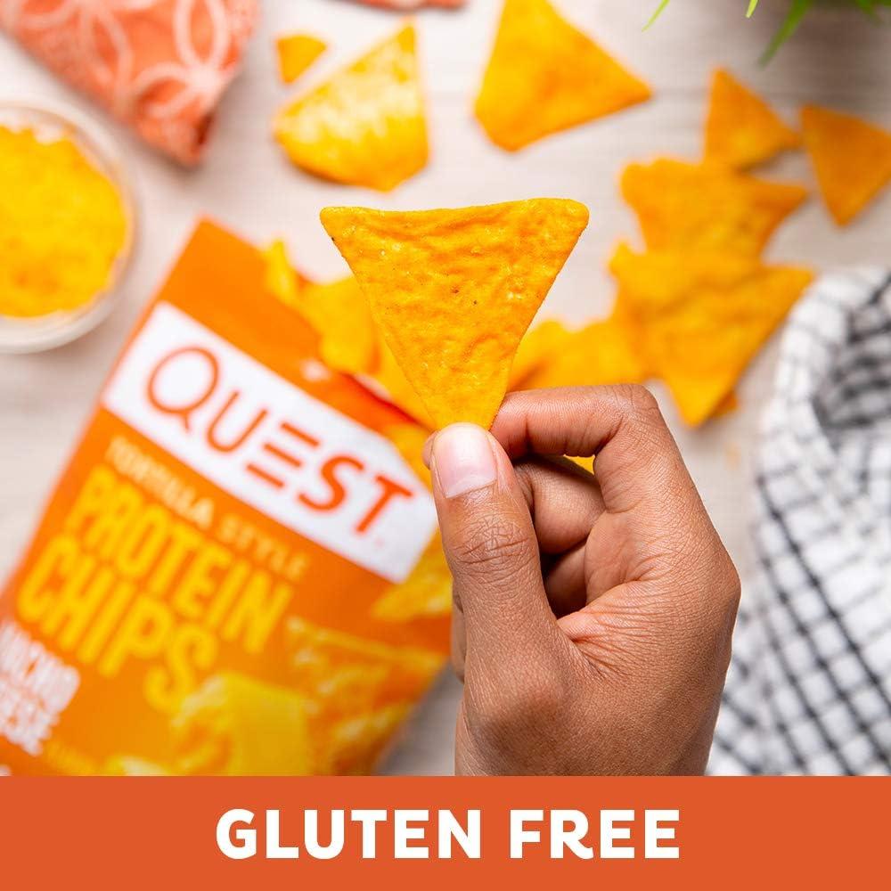 image:imageQuest Nutrition Tortilla Style Protein Chips Salty Snack Variety Pack Pizza Loaded Taco Nacho Cheese Ranch High Protein Snack Low Carb Gluten Free 11 oz Pack of 8 2 each flavorNacho Cheese