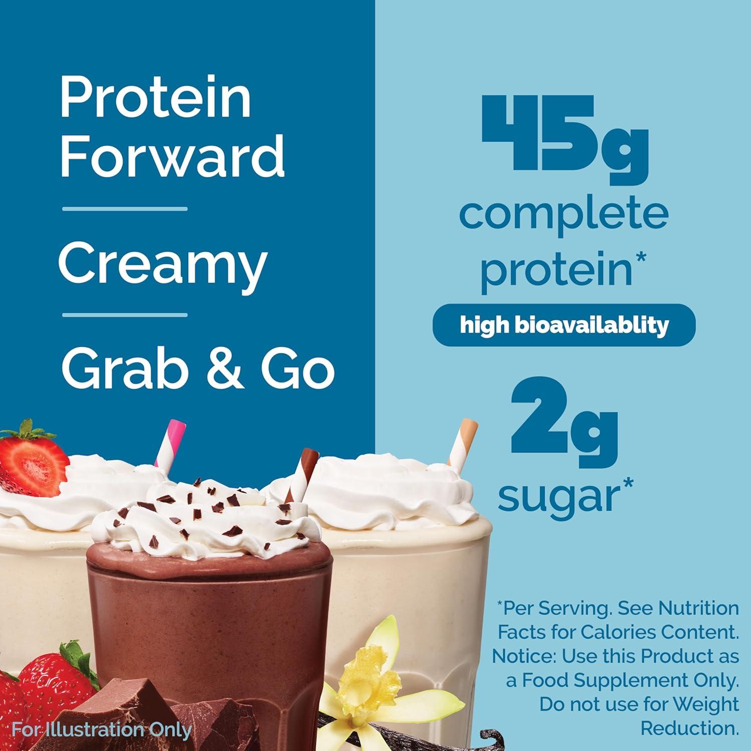 image:imageQuest Nutrition Vanilla Protein Shake 45g Protein 2g Sugar 3g Net Carbs Ready to Drink Gluten Free 4 CountVariety