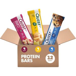 image:imageQuest Nutrition Chocolate Chip Cookie Dough Protein Bars High Protein Low Carb Gluten Free Keto Friendly 12 CountFruit Lovers Variety Pack