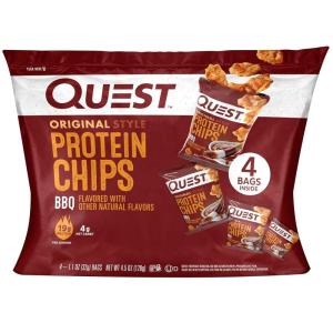 image:imageQuest Nutrition Dill Pickle Flavored Protein Chips 19g Protein 4g Net Carbs Protein Snacks Gluten Free 12 CountBarbecue