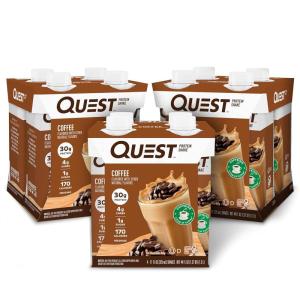 image:imageQuest Nutrition Ready To Drink Chocolate Protein Shake 30g Protein 4g Net Carbs Gluten Free Keto Friendly 11 fl oz  Pack of 12Coffee