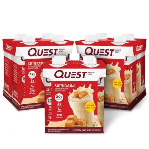 image:imageQuest Nutrition Ready To Drink Chocolate Protein Shake 30g Protein 4g Net Carbs Gluten Free Keto Friendly 11 fl oz  Pack of 12Salted Caramel
