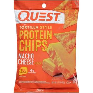 image:imageQuest Nutrition Tortilla Style Protein Chips Salty Snack Variety Pack Pizza Loaded Taco Nacho Cheese Ranch High Protein Snack Low Carb Gluten Free 11 oz Pack of 8 2 each flavorNacho Cheese