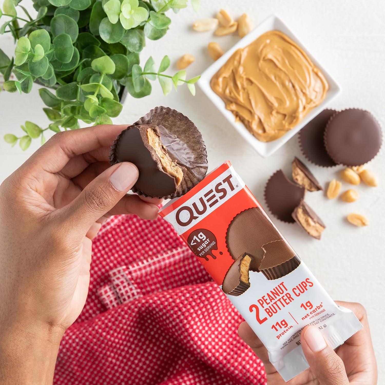 image:imageQuest Nutrition Peanut Butter Cups 11g Protein 1g Sugar Low Carb Gluten Free Keto Friendly 4 CountPeanut Butter