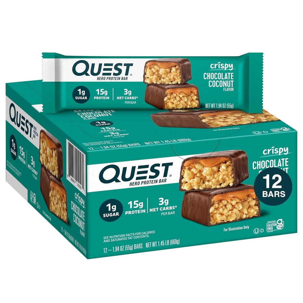 image:imageQuest Nutrition Pumpkin Pie Protein Bar 20g Protein 12 CountChocolate Coconut