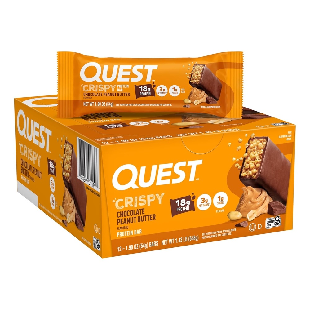 image:imageQuest Nutrition Pumpkin Pie Protein Bar 20g Protein 12 CountChocolate Peanut Butter