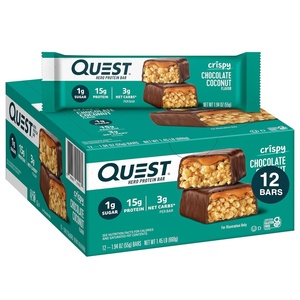 image:imageQuest Nutrition Pumpkin Pie Protein Bar 20g Protein 12 CountChocolate Coconut